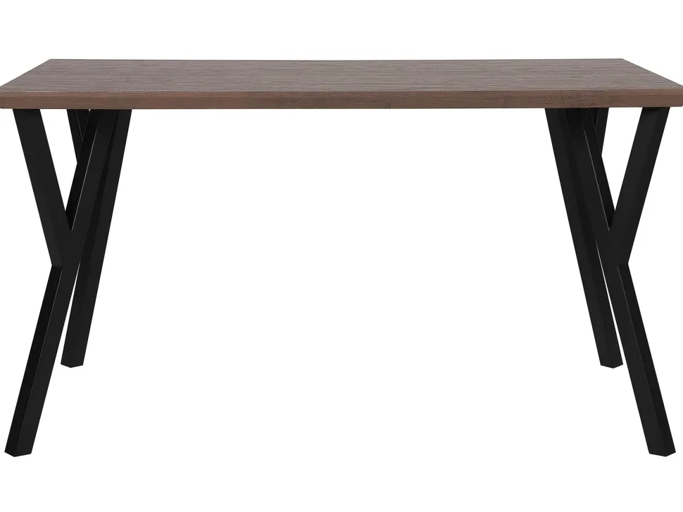 Esstisch Dunkler Holzfarbton / Schwarz 140 X 80 Cm Bravo