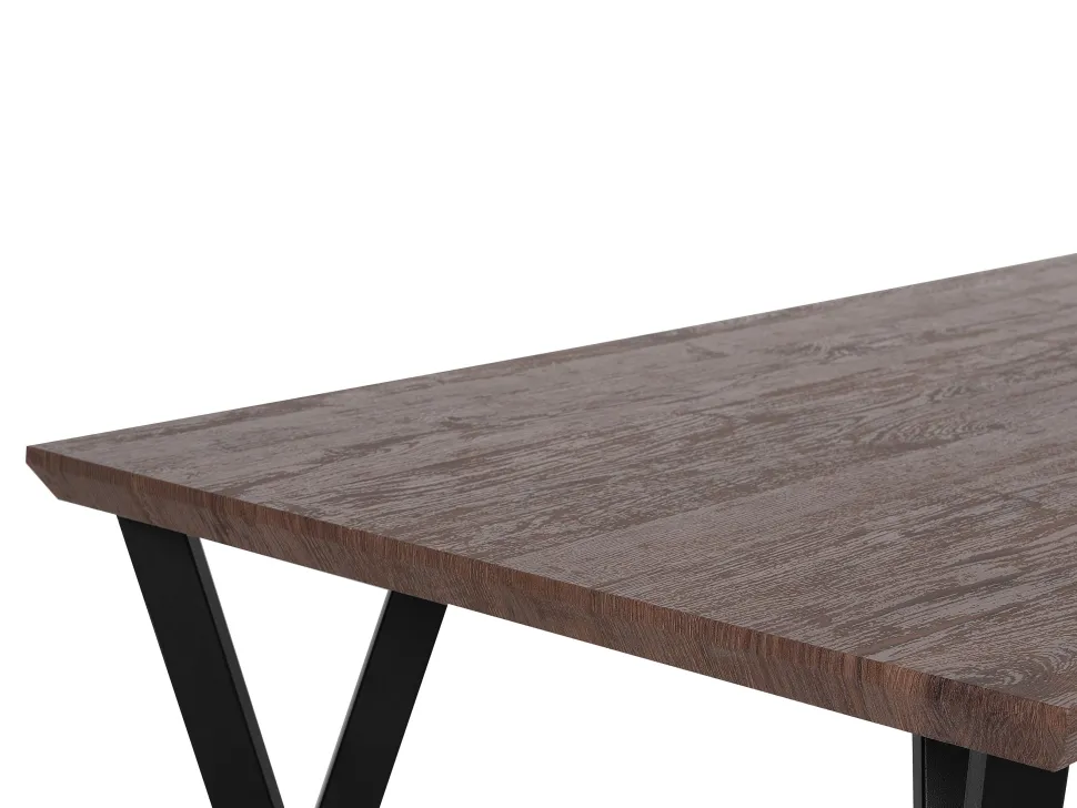 Esstisch Dunkler Holzfarbton / Schwarz 140 X 80 Cm Bravo