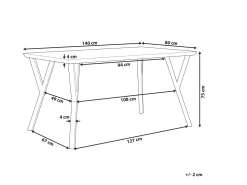 Esstisch Dunkler Holzfarbton / Schwarz 140 X 80 Cm Bravo