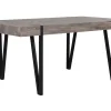 Esstisch Dunkler Holzfarbton / Schwarz 180 X 90 Cm Adena