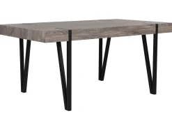 Esstisch Dunkler Holzfarbton / Schwarz 180 X 90 Cm Adena