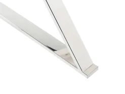 Esstisch Glasplatte Weis Und Silber 120 X 70 Cm Attica