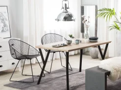 Esstisch Heller Holzfarbton / Schwarz 140 X 80 Cm Bravo