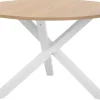 Esstisch Heller Holzfarbton / Weis 120 Cm Jacksonville