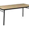 Esstisch Heller Holzfarbton / Schwarz 180 X 90 Cm Ivorie