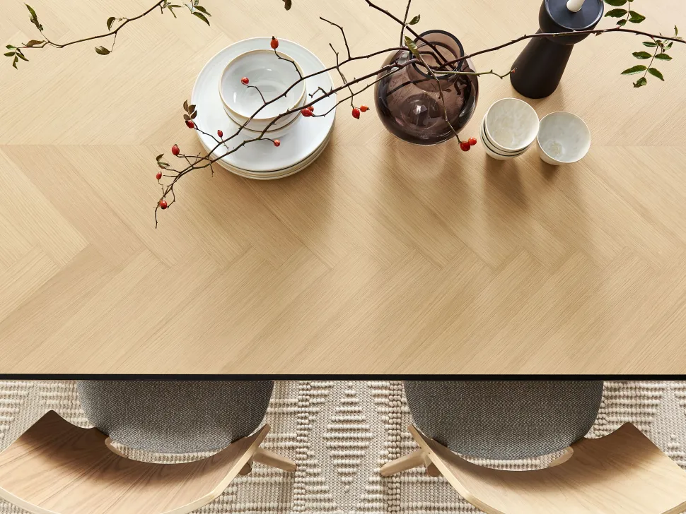 Esstisch Heller Holzfarbton / Schwarz 180 X 90 Cm Ivorie