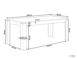 Esstisch Heller Holzfarbton 180 X 90 Cm Viton