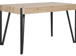 Esstisch Heller Holzfarbton / Schwarz 130 X 80 Cm Cambell