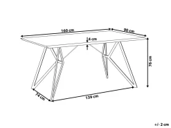 Esstisch Heller Holzfarbton 160 X 90 Cm Buscot