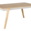 Esstisch Heller Holzfarbton / Grau 150 X 90 Cm Phola