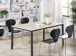 Esstisch Heller Holzfarbton / Schwarz 150 X 90 Cm Hockley