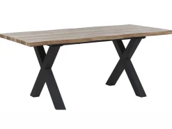 Esstisch Heller Holzfarbton / Schwarz 140/180 X 90 Cm Ausziehbar Bronson