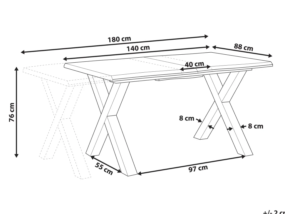 Esstisch Heller Holzfarbton / Schwarz 140/180 X 90 Cm Ausziehbar Bronson