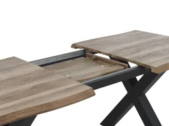 Esstisch Heller Holzfarbton / Schwarz 140/180 X 90 Cm Ausziehbar Bronson