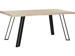 Esstisch Heller Holzfarbton / Schwarz 180 X 90 Cm Graham