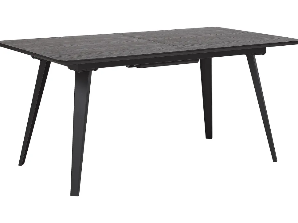 Esstisch Holzoptik Schwarz 160/200 X 90 Cm Ausziehbar Irvington