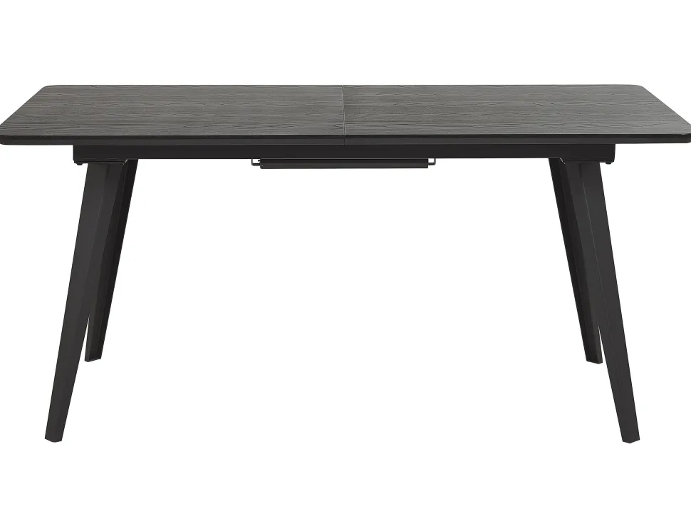 Esstisch Holzoptik Schwarz 160/200 X 90 Cm Ausziehbar Irvington