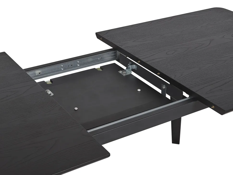 Esstisch Holzoptik Schwarz 160/200 X 90 Cm Ausziehbar Irvington