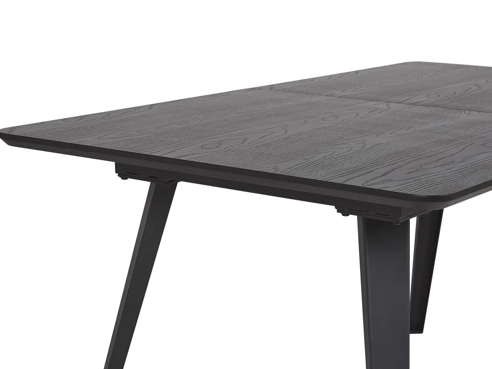 Esstisch Holzoptik Schwarz 160/200 X 90 Cm Ausziehbar Irvington