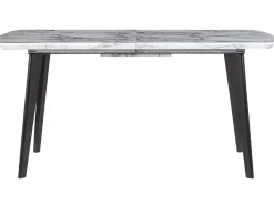 Esstisch Marmor Optik Weis / Schwarz 160 / 200 X 90 Cm Ausziehbar Mosby