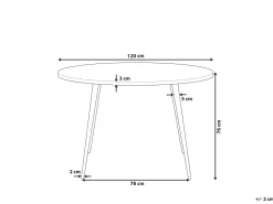 Esstisch Marmoroptik / Schwarz 120 Cm Odeon