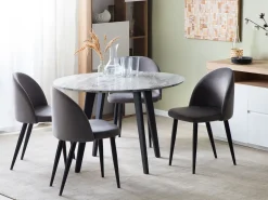 Esstisch Marmoroptik / Schwarz 110 Cm Mosby