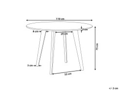 Esstisch Marmoroptik / Schwarz 110 Cm Mosby