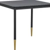 Esstisch Schwarz / Gold 80 X 80 Cm Shalford