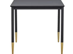 Esstisch Schwarz / Gold 80 X 80 Cm Shalford