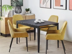 Esstisch Schwarz 120/160 X 80 Cm Ausziehbar Norley
