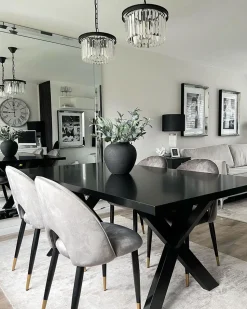 Esstisch Schwarz 180 X 100 Cm Lisala