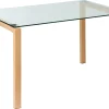 Esstisch Sicherheitsglas / Heller Holzfarbton 130 X 80 Cm Tavira