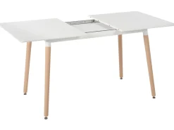 Esstisch Weis / Heller Holzfarbton 120/150 X 80 Ausziehbar Mirabel