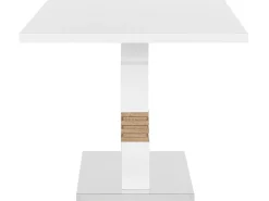 Esstisch Weis / Heller Holzfarbton 160/200 X 90 Cm Ausziehbar Santana