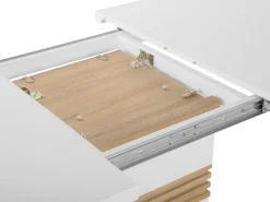Esstisch Weis / Heller Holzfarbton 160/200 X 90 Cm Ausziehbar Santana