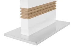 Esstisch Weis / Heller Holzfarbton 160/200 X 90 Cm Ausziehbar Santana