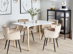 Esstisch Weis / Heller Holzfarbton 120 X 80 Cm Newfield