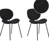 Esszimmerstuhl Boucle Schwarz 2Er Set Luana
