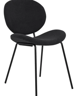 Esszimmerstuhl Boucle Schwarz 2Er Set Luana