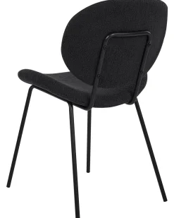 Esszimmerstuhl Boucle Schwarz 2Er Set Luana