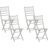 Esszimmerstuhl Buchenholz Silber 4Er Set Klappbar Machias