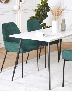 Esszimmerstuhl Cord Dunkelgrun 2Er Set Loverna