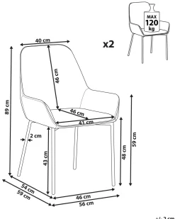 Esszimmerstuhl Cord Dunkelgrun 2Er Set Loverna