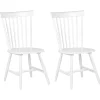 Esszimmerstuhl Gummibaumholz Weis 2Er Set Burges