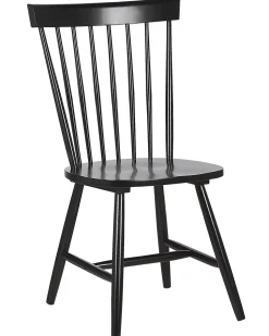 Esszimmerstuhl Gummibaumholz Schwarz 2Er Set Burges