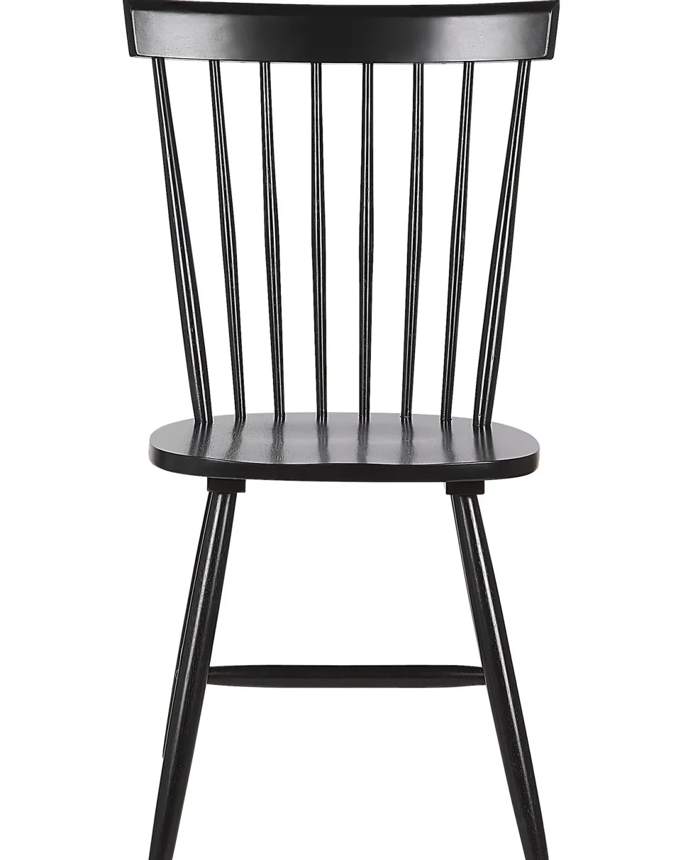Esszimmerstuhl Gummibaumholz Schwarz 2Er Set Burges