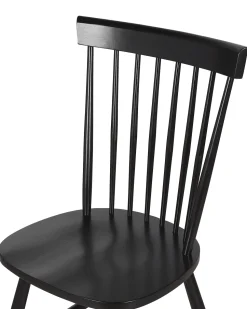 Esszimmerstuhl Gummibaumholz Schwarz 2Er Set Burges