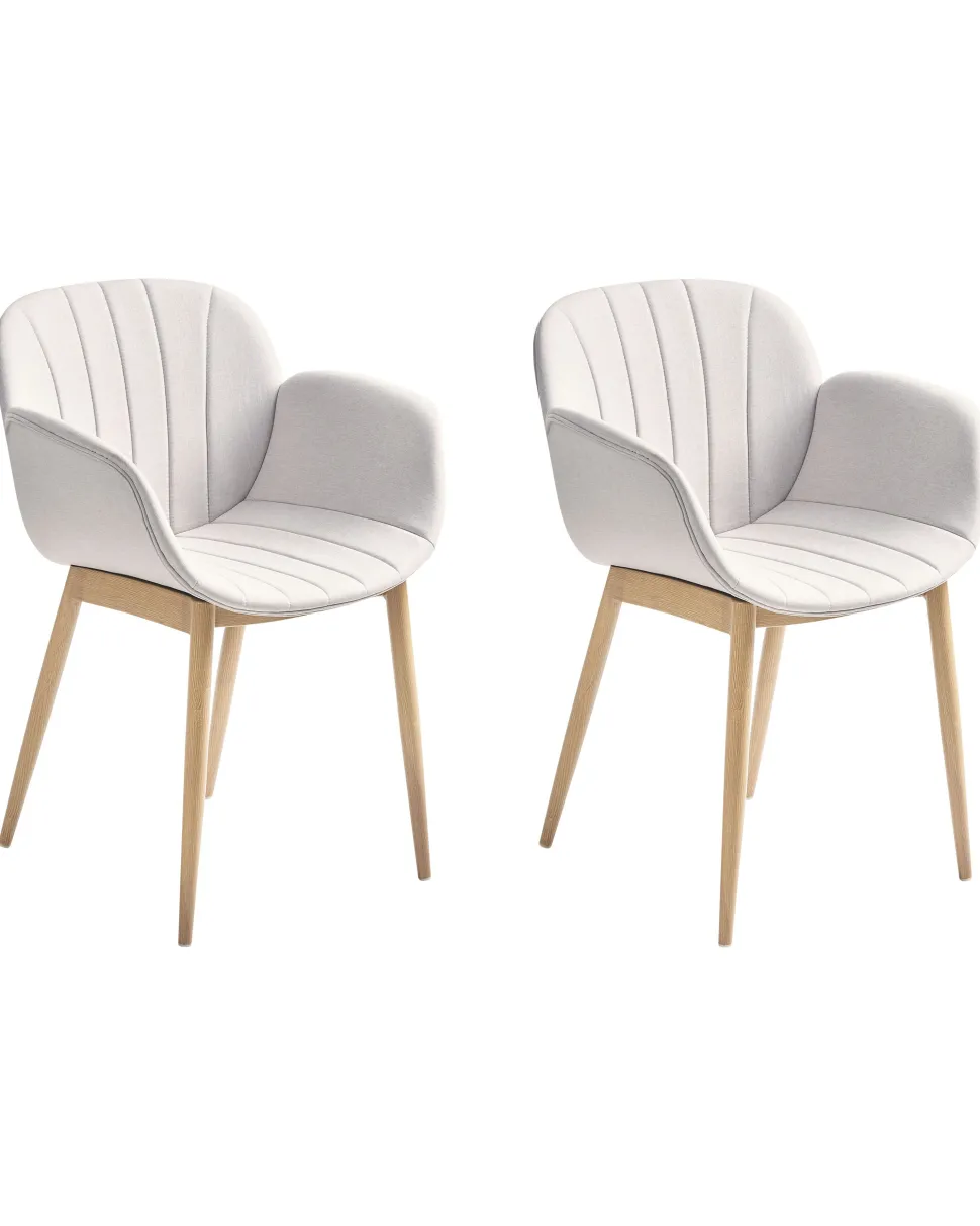 Esszimmerstuhl Hellgrau 2Er Set Alice
