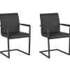 Esszimmerstuhl Kunstleder Schwarz 2Er Set Buford