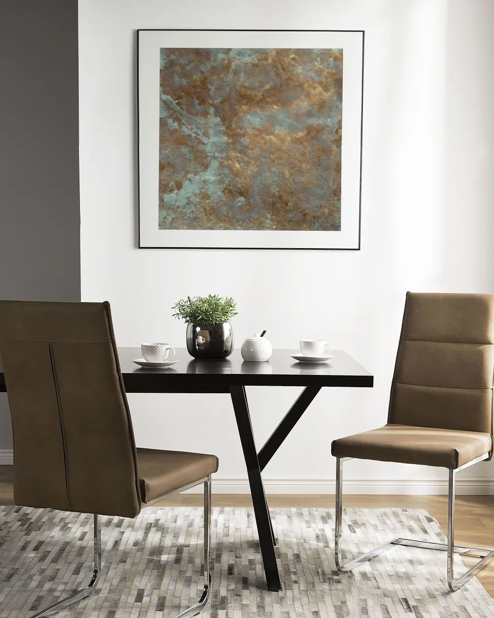 Esszimmerstuhl Kunstleder Sandbeige 2Er Set Rockford